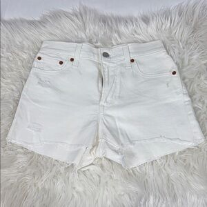 Levi's White Jean Shorts for Women